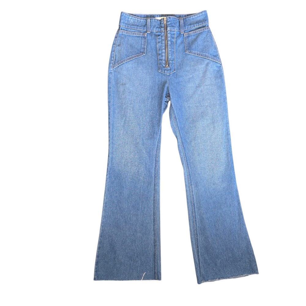 Reformation Cher Denim Jean Ellis Wash Flared Size 25